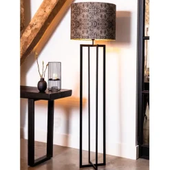 Light & Living Lampenvoet Mace Zwart - E27 - 140 cm hoog