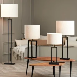 Light & Living Lampenvoet Shiva Zwart - E27 - 141 cm hoog