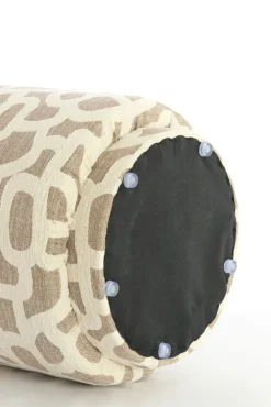Light & Living Poef Davonte Taupe / Beige - Ø 40 cm
