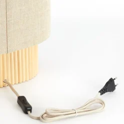 Light & Living Tafellamp Laslo Naturel - E27 - 70 cm hoog