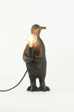 Light & Living Tafellamp Penguin Zwart - E14 - 34 cm hoog
