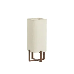 Light & Living Tafellamp Wyn Crème / Bruin - E27 - 39 cm hoog