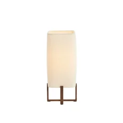 Light & Living Tafellamp Wyn Crème / Bruin - E27 - 39 cm hoog