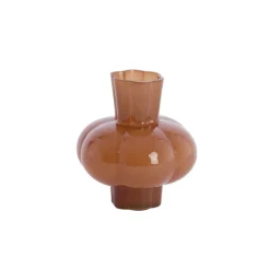 Light & Living Vaas Kortosi Bruin - 20 cm hoog
