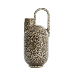 Light & Living Vaas Serres Crème / Zwart - 37 cm hoog