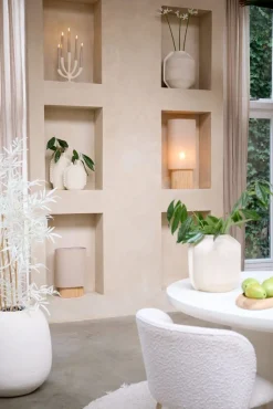 Light & Living Vaas Varazza Beige - 38 cm hoog