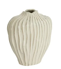 Light & Living Vaas Vechhia Crème - 35 cm hoog