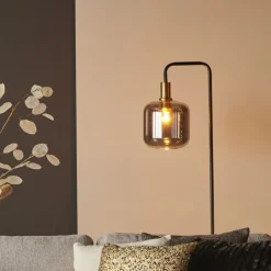 Light & Living Vloerlamp Lekar Zwart - E27 - 155 cm hoog