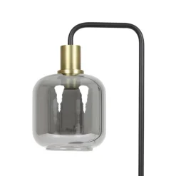Light & Living Vloerlamp Lekar Zwart - E27 - 155 cm hoog