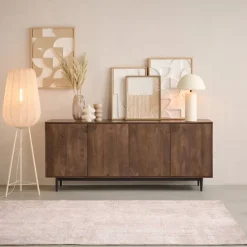 Light & Living Vloerlamp Plumeria Zand - E27 - 132 cm hoog