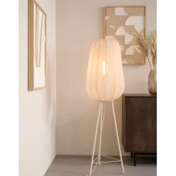 Light & Living Vloerlamp Plumeria Zand - E27 - 132 cm hoog
