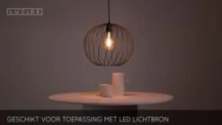 Lucide Hanglamp Danza Zwart - E27 - Ø 40 cm