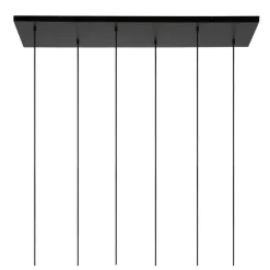 Lucide Hanglamp Joanet Zwart - 6 x E27 - 132 cm breed
