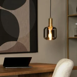 Lucide Hanglamp Joanet Zwart - E27 - Ø 16 cm