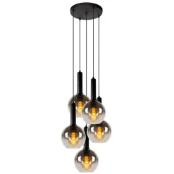 Lucide Hanglamp Marius Zwart - 5 x E27 - Ø 55 cm