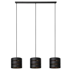 Lucide Hanglamp Rosas Zwart - 3 x E27 - 130 cm breed