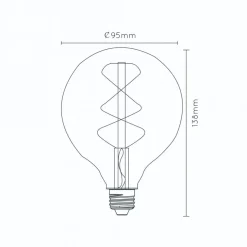 Lucide Lichtbron G95 Amber - E27 - Ø 9,5 cm