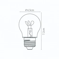 Lucide Lichtbron G45 Transparant - E27 - Ø 4,5 cm