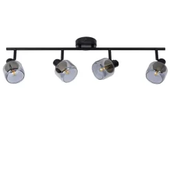 Lucide Plafondspot Bjorn Zwart - 4 x E14 - 74 cm breed