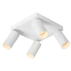 Lucide Plafondspot Clubs Wit - 4 x GU10 - 24x24 cm