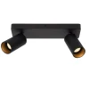 Lucide Plafondspot Clubs Zwart - 2 x GU10 - 31x9 cm