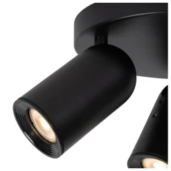 Lucide Plafondspot Punch Zwart - 3 x GU10 - Ø 21 xm