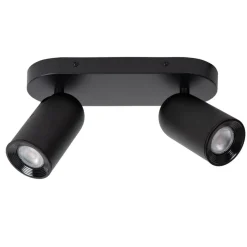 Lucide Plafondspot Punch Zwart - 2 x GU10 - 26 cm breed