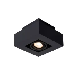 Lucide Plafondspot Xirax Zwart - GU10 - 14x14 cm