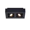 Lucide Plafondspot Xirax Zwart - 2 x GU10 - 14x25 cm