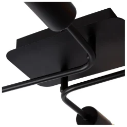 Lucide Plafonniere Lester Zwart - 4 x E27 - 51x39 cm
