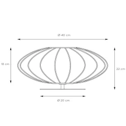 Lucide Tafellamp Corina Zwart - E27 - Ø 40 cm