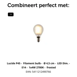 Lucide Tafellamp Greasby Beige - E14 - 26 cm hoog