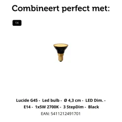 Lucide Tafellamp Momoro Wit - 40 cm hoog