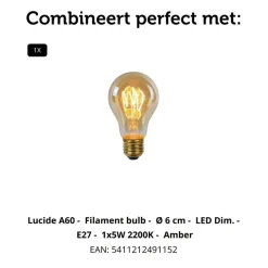 Lucide Tafellamp Tagalog Zwart - E27 - 45 cm hoog