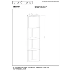Lucide Vloerlamp Menno Zwart - E27 - 163 cm hoog