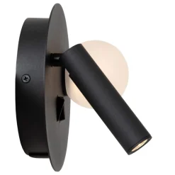 Lucide Wandlamp Matiz Zwart - LED - Ø 17 cm