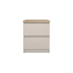 Nachtkastje Luna Taupe / Eiken - 41x50x50 cm