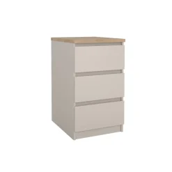Nachtkastje Luna Taupe / Eiken - 41x71x50 cm