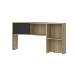 Opzetkast Boston Eiken / Zwart - 123x65x24 cm