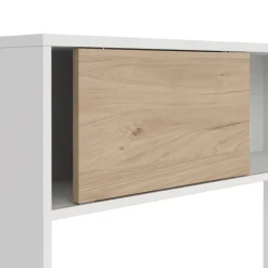 Opzetkast Boston Wit / Eiken - 123x65x24 cm
