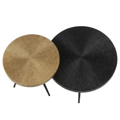 Salontafel Foti  Zwart / Brons- set 2 stuks