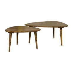 Salontafel Lombok Honingbruin -  set 2 stuks