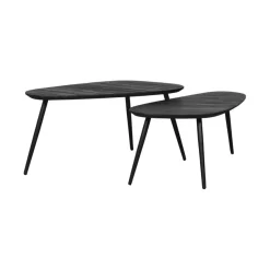 Salontafel Thionville Zwart - set 2 stuks
