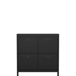 Schoenenkast Dallas Zwart - 103x103x25 cm