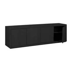 TV-meubel Chester Zwart - 215x55x40 cm