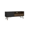 TV-meubel Denver Zwart / Walnoot - 150x60x40 cm