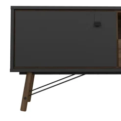 TV-meubel Denver Zwart / Walnoot - 150x60x40 cm