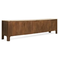 TV-Meubel Liam Bruin / Marmer - 210x55x40 cm