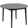 Uitschuifbare Eettafel Saga Zwart - 115/154x115 cm