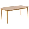 Uitschuifbare Eettafel Saga Naturel - 180/219x90 cm